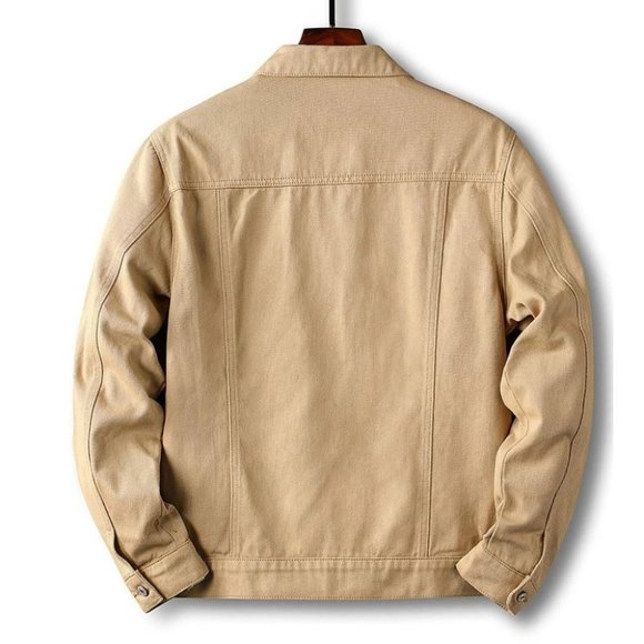 Tan Mens Denim Jacket - Picture 2 of 5